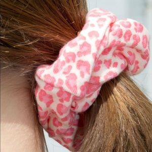 Brandy Melville Pink Cheetah Scrunchie